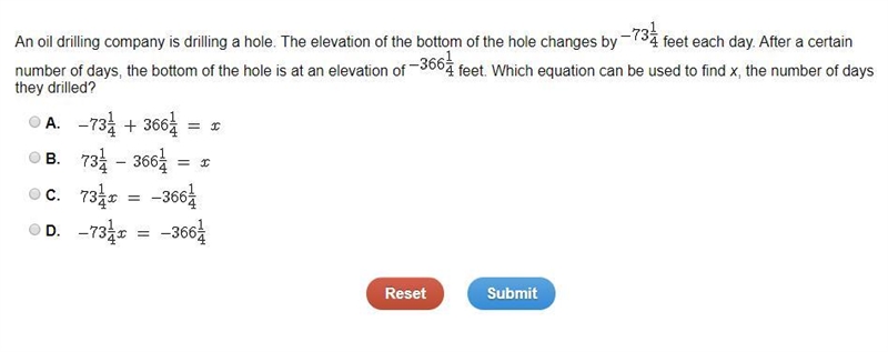 An oil drilling company is drilling a hole. The elevation of the bottom of the hole-example-1