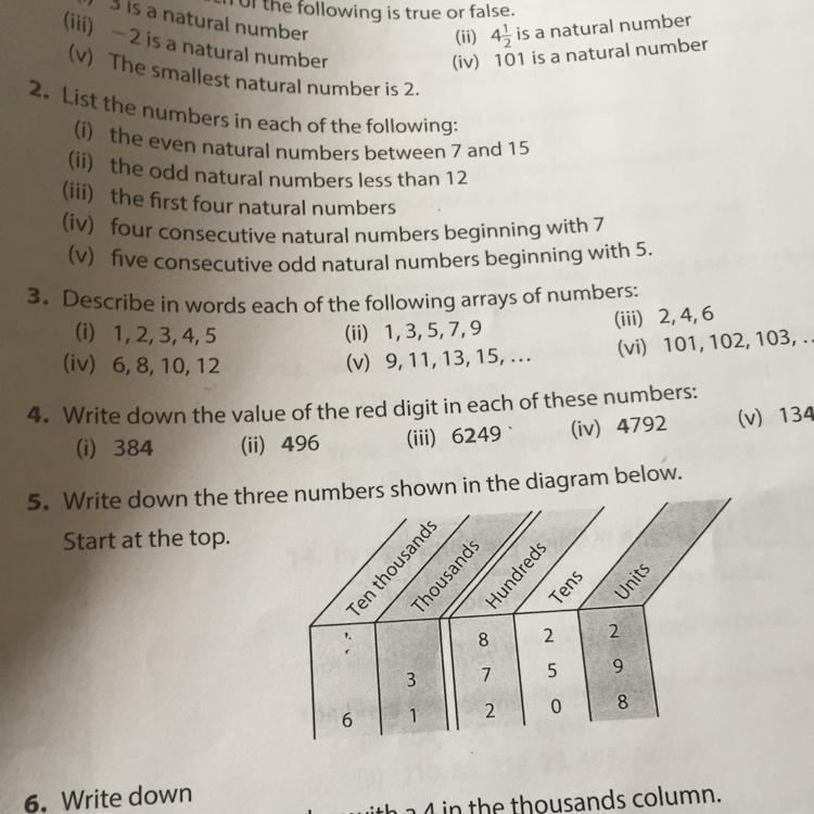 Describe in words each of the following arrays of numbers From question 3 PLEASE-example-1