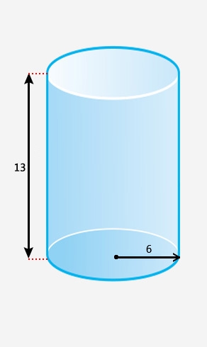 What is the volume of the cylinder in the diagram? 444 cubic units -456 cubic units-example-1