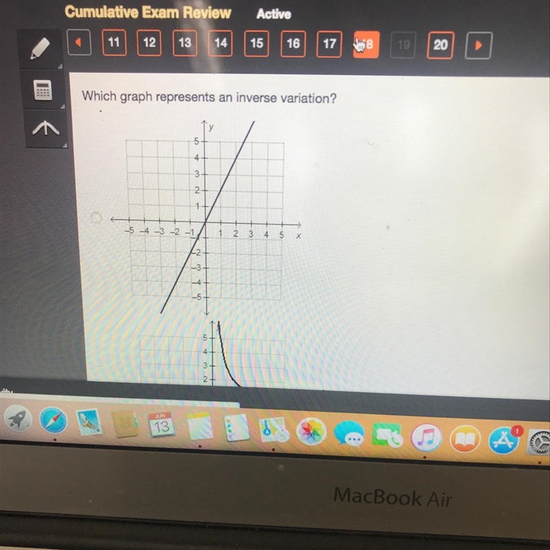 Which graph represents an inverse variation-example-1