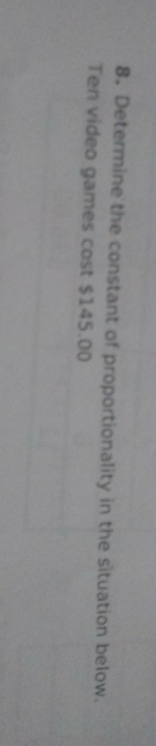 Determine the constant of Proportionality in the situation below-example-1