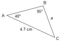 Use the law of sines to find the value of a. Law of sines: What is the best approximation-example-1