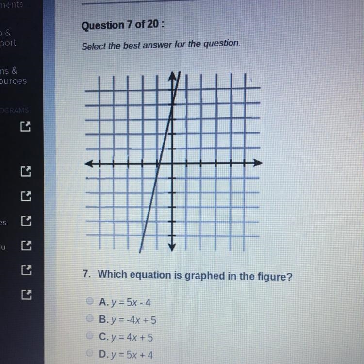 Which equation is graphed in the figure?-example-1