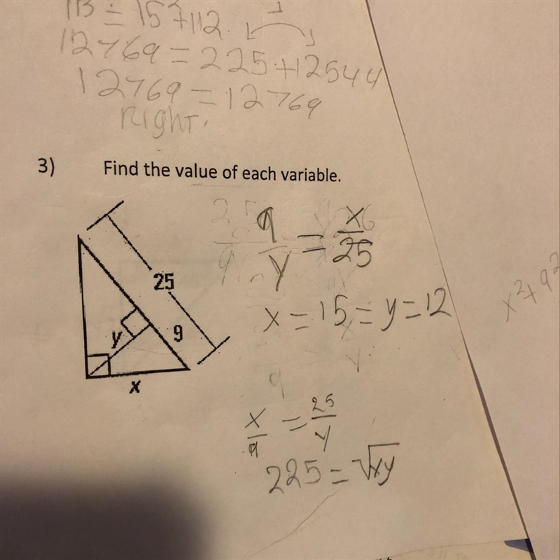 How can I find the value of each variable-example-1