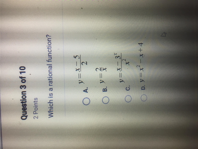 Which is a rational function??-example-1