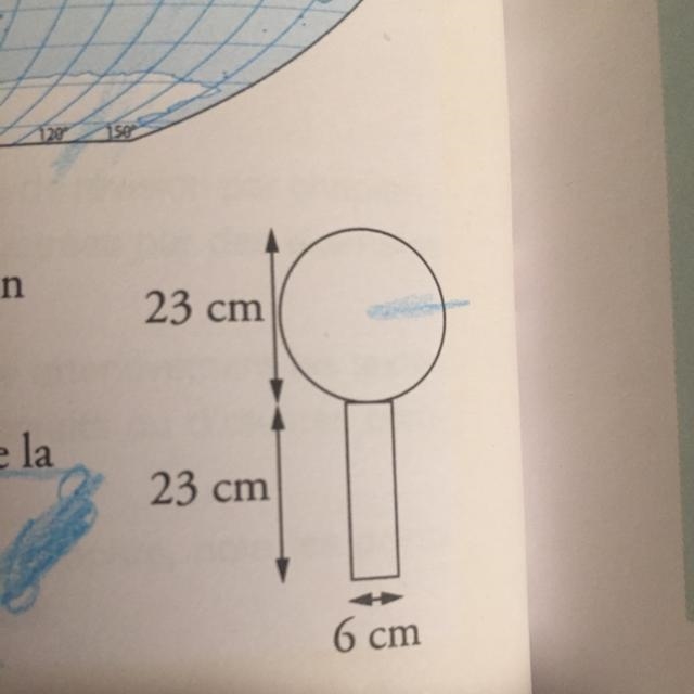 How do we calculate the radius of the ball ?-example-1