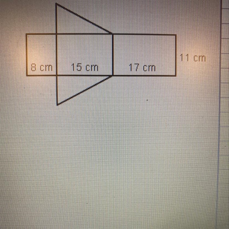 PLEASE HELP:) use the net to find the lateral area of the prism.-example-1