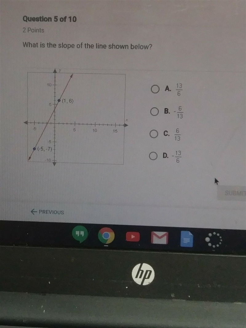 What is the slope of the line shown below?-example-1