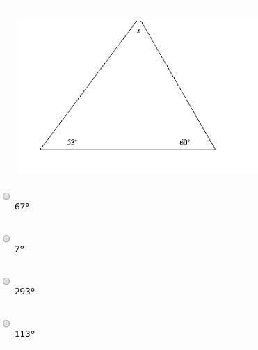 Find the value of x in the triangle.-example-1