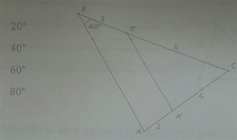 What is the measure of angle A' B' C'?​-example-1