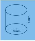 Plx answer Find the exact volume of the cylinder. A) 64π mm3 B) 128π mm3 C) 256π mm-example-1