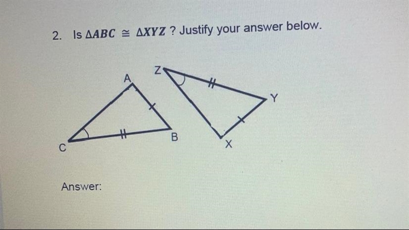 HELPPP!! Decide weather there is enough information to prove the following triangles-example-1