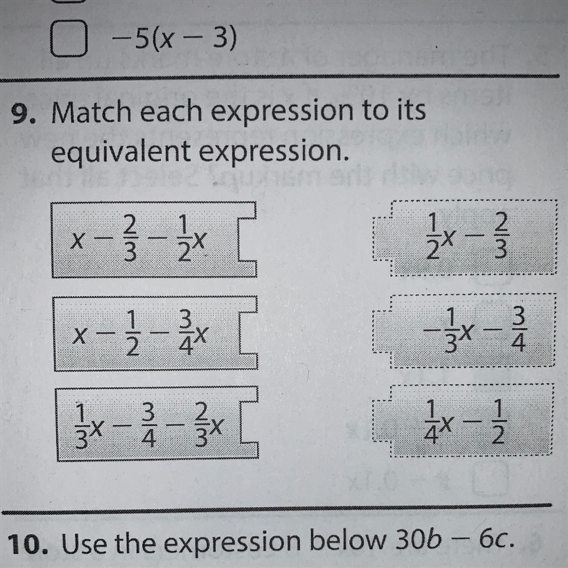 Match each expression to its equivalent experience-example-1