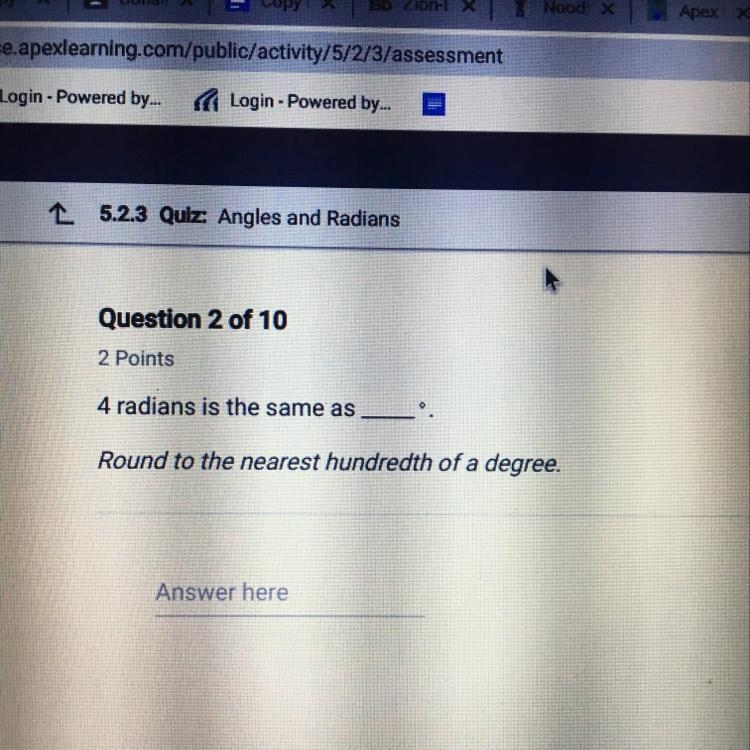 4 radians is the same as-example-1