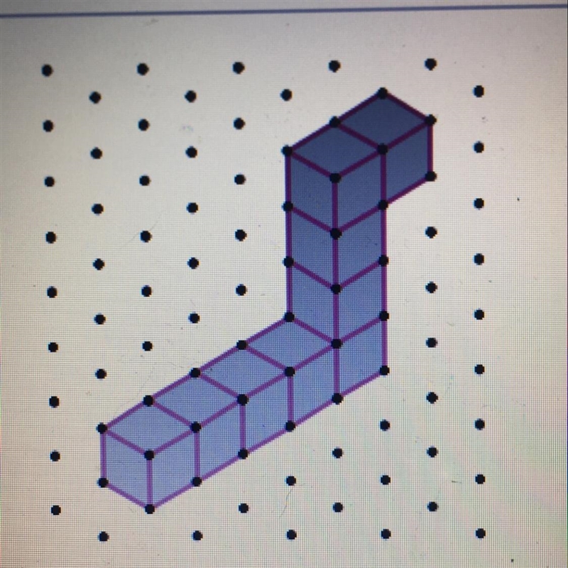 The solid shown has a volume of 9 units cubed determine the surface area of the solid-example-1