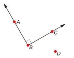 Use the picture to answer the question. Angle ABC is rotated 50° around point D . What-example-1