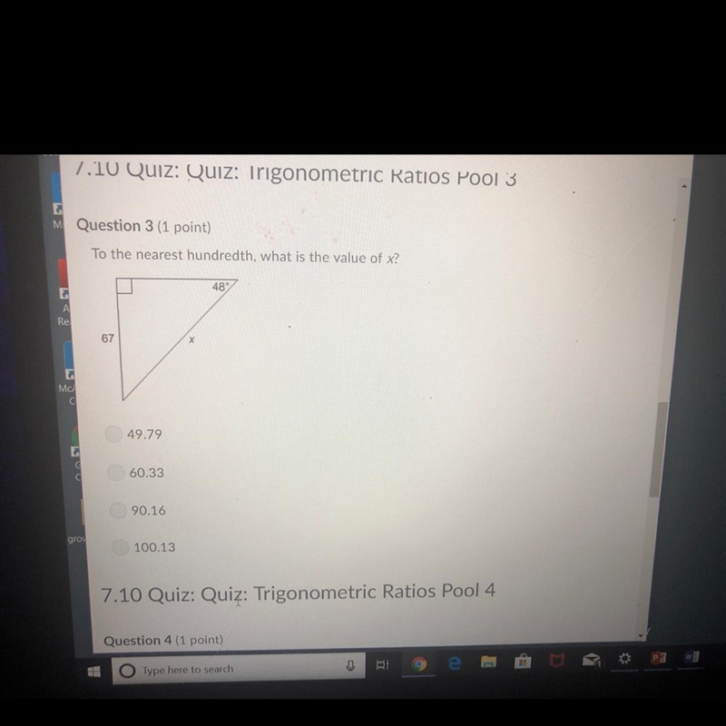 To the nearest hundredth what is the value of X-example-1