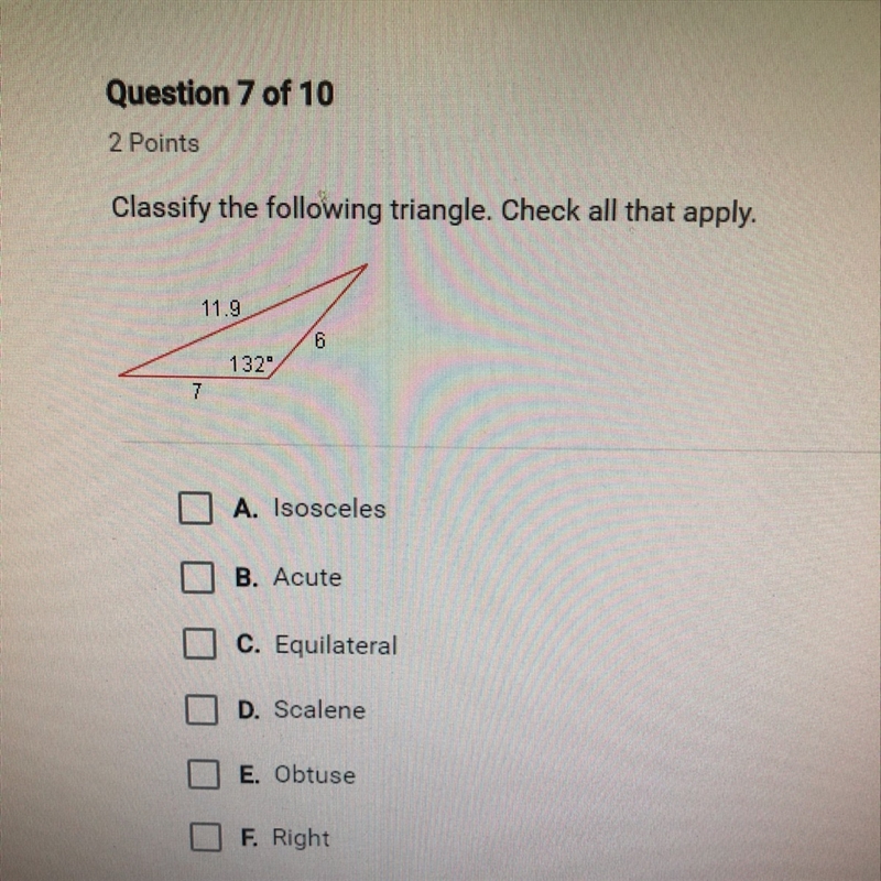 Classify the following triangle-example-1