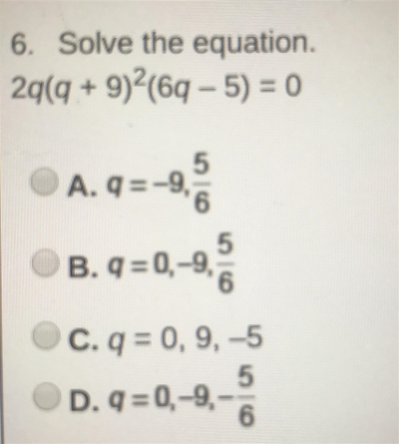 Please solve the equation and chose the correct answer.-example-1