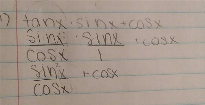 Trig question please save mee simplify each expression to one trig function or number-example-1