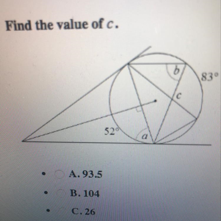 Find the value of C in the picture please-example-1