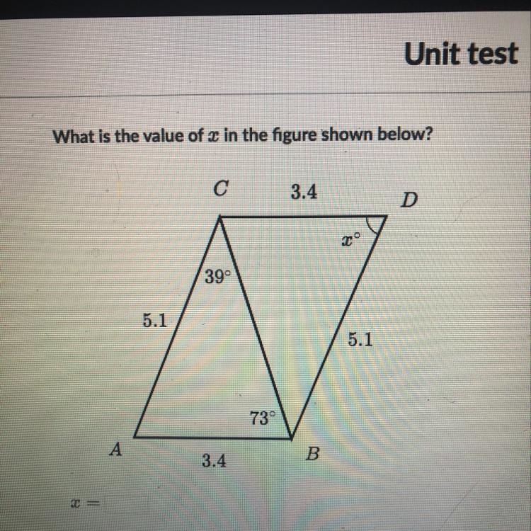 What is the value of x in the figure shown below?-example-1