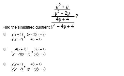 Find the simplified quotient. Which of the three options is it?-example-1