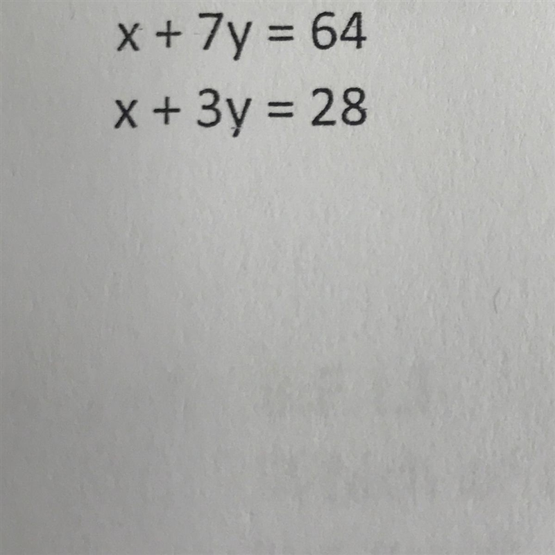 Solve the simultaneous equations using both elimination and substitution method.-example-1