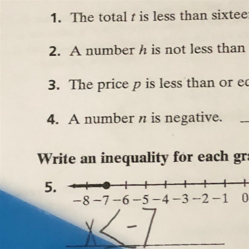 How do I write an inequality for this sentence? Just number 4-example-1