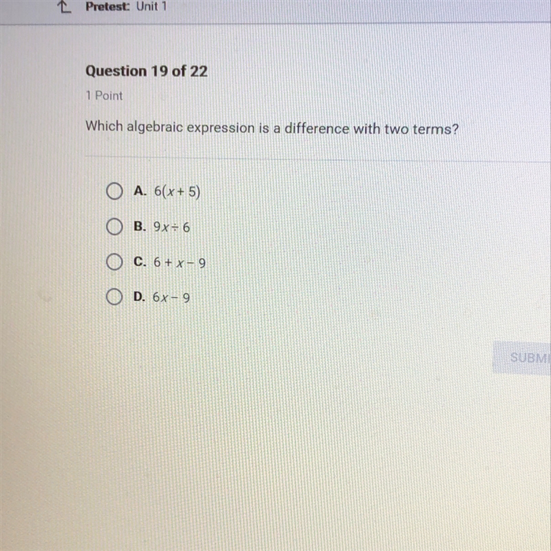 Which algebraic expression is a difference with two terms-example-1