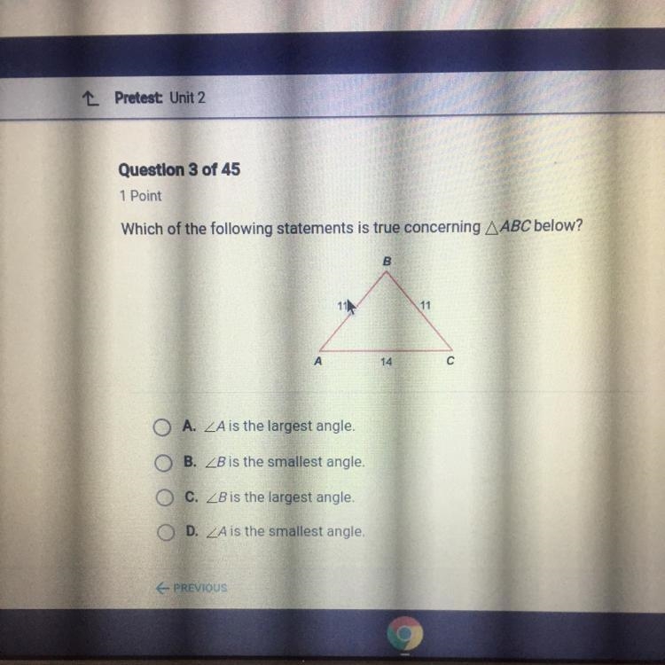 Which of the following statements is true concerning ABC below?-example-1