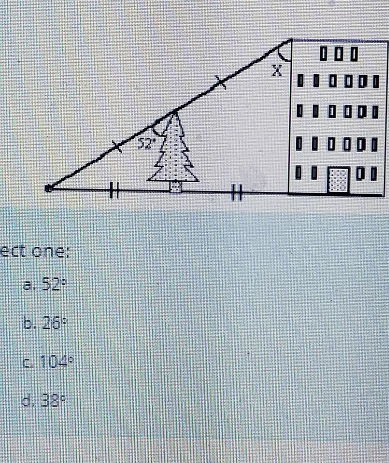 Use the information in the diagram to determine the measure of the angle x formed-example-1