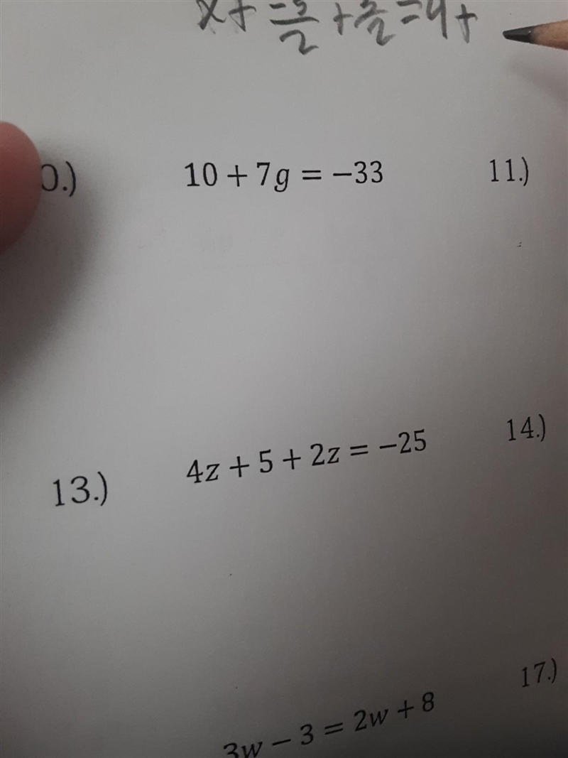 4z + 5 +2z =- 25 please help solve​-example-1