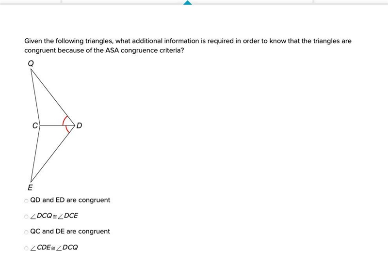 Given the following triangles, what additional information is required in order to-example-1