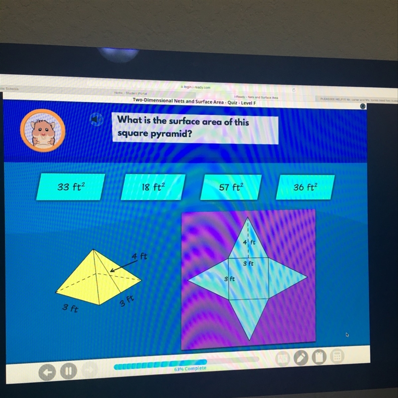 Please help what is the surface area of this square pyramid-example-1