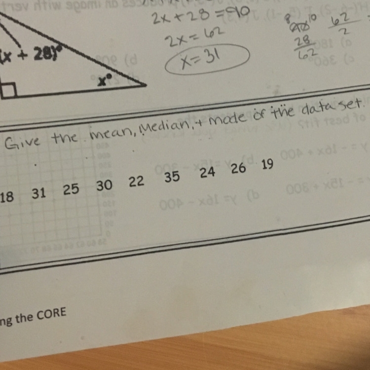 What is the mean, median, mode of the data set-example-1