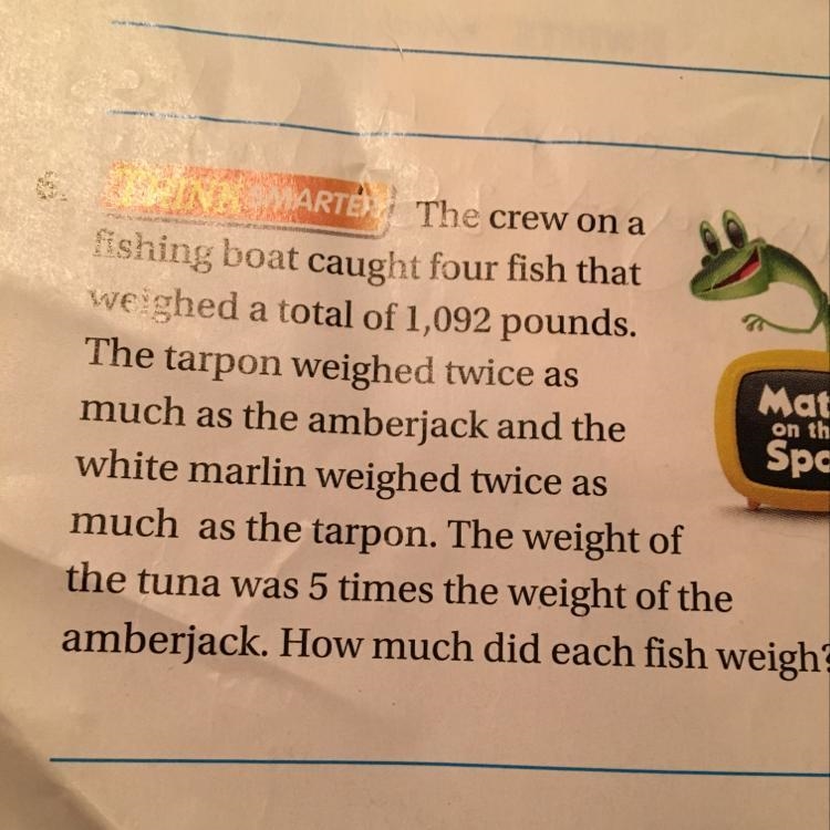 How much did each fish weight-example-1