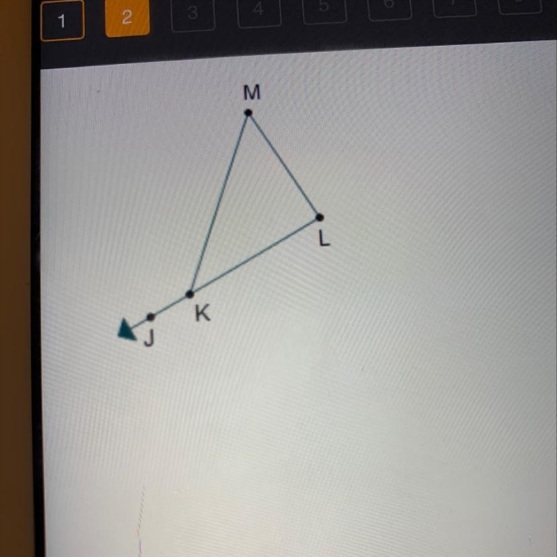 Which statement regarding the diagram is true? O m_MKL + MZMLK = m_JKM O mZKML + m-example-1