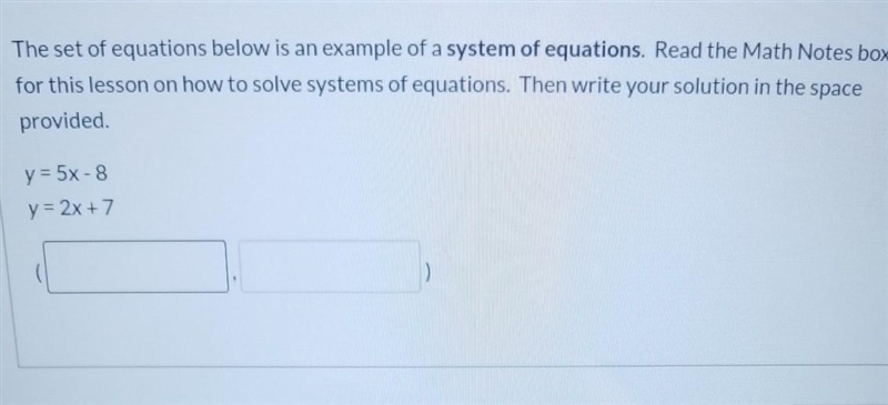 Can someone please help me with this? I forgot how to solve systems of equations! thank-example-1