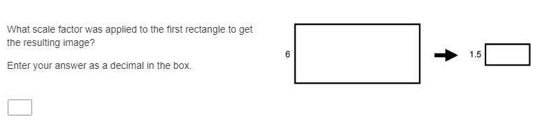 What scale factor was applied to the first rectangle to get the resulting image? Enter-example-1