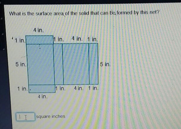 What is the surface area of the solid that can be formed by this net? plz help fast-example-1