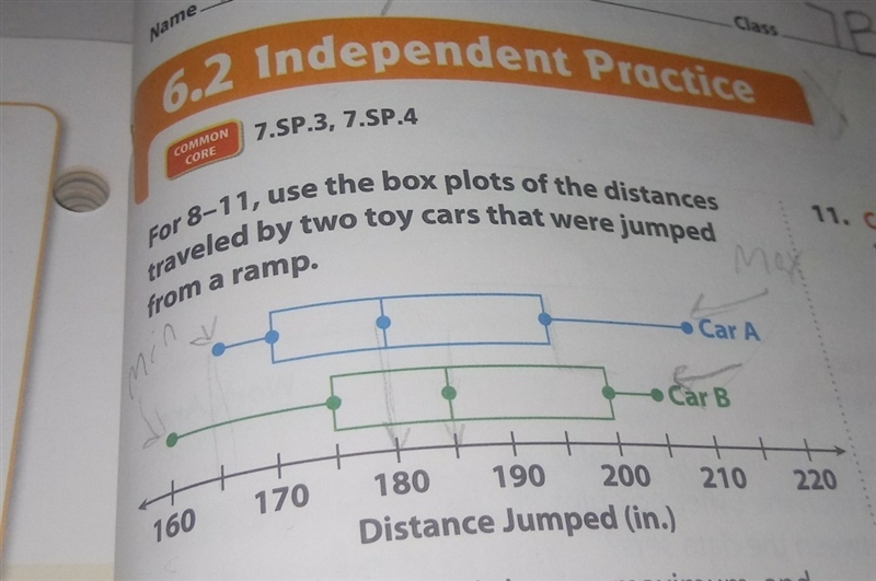 What do the boxplots tell you about the jump distance of the cars?-example-1