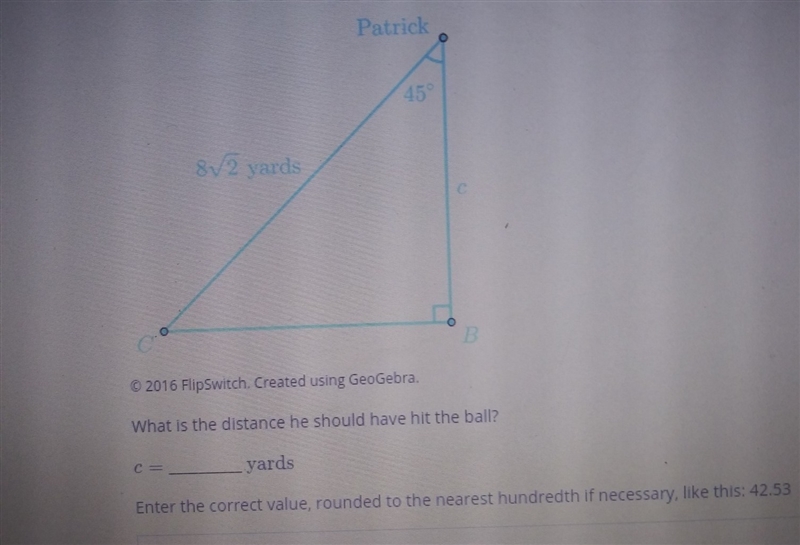 Cos and sin c=_____ yards rounded to nearest hundredth place-example-1