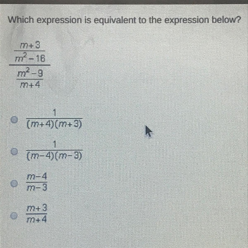 Which expression is equivalent to the expression below?-example-1