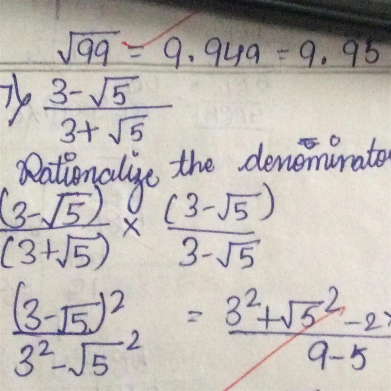 Find the sq root the sq root of 5 is 2.24-example-1