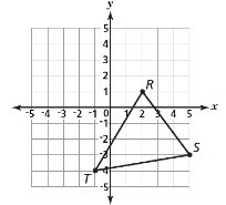 When ∆RST is translated 4 units down, what are the apparent coordinates of T’? GIVE-example-1