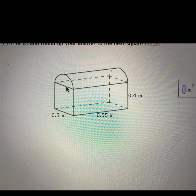 A company manufactures aluminum mailboxes in the shape of a box with a half-cylinder-example-1