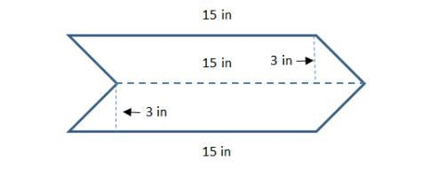 Find the area of the figure. A) 45 in2 B) 60 in2 C) 90 in2 D) 225 in2 Thx for the-example-1