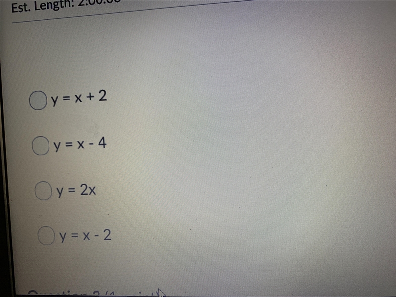 PLEASE HELP What is the equation of the line shown?-example-3