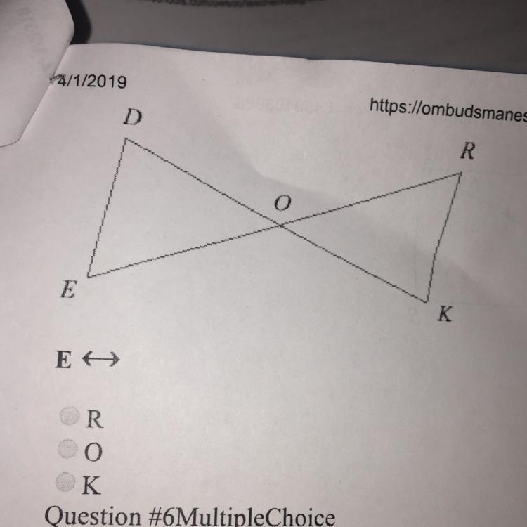 Choose the correct correspondence E <-> Options 1.R 2.K 3.O-example-1